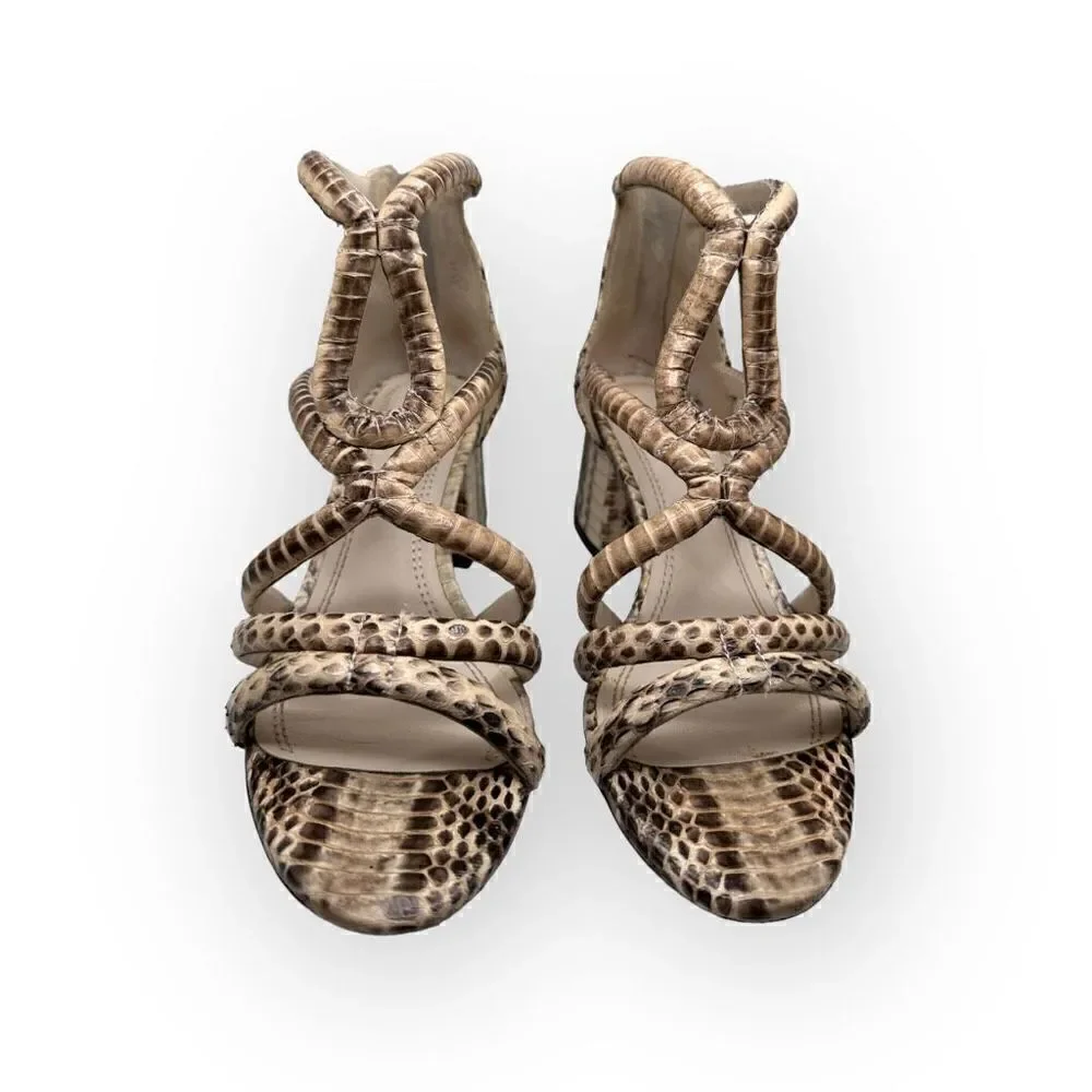 Sandro Paris Absolute Sandals masked water-snake leather eu 36 or US 5.5 6cm blo